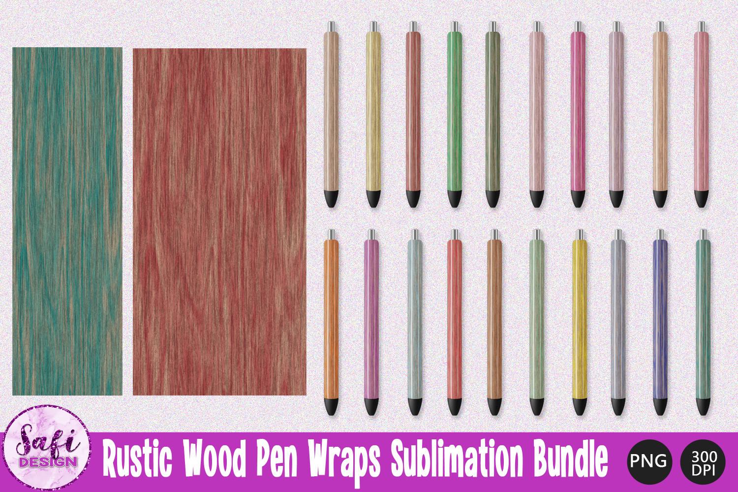 Pen Wrap Bundle -Rustic Wood Sublimation