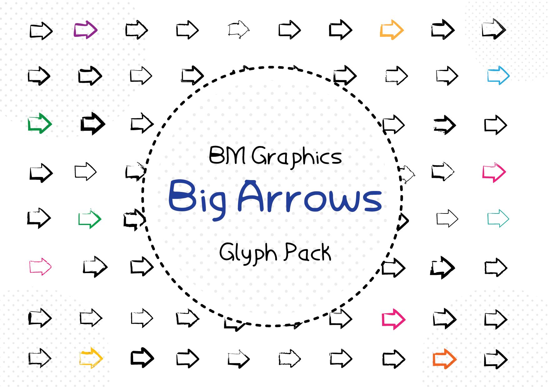 BM Graphics - Big Arrows Font