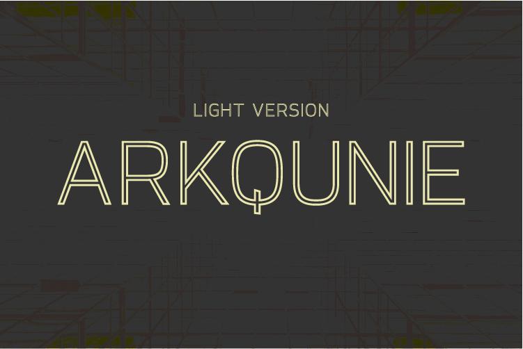 Arkqunie Outline Light Font
