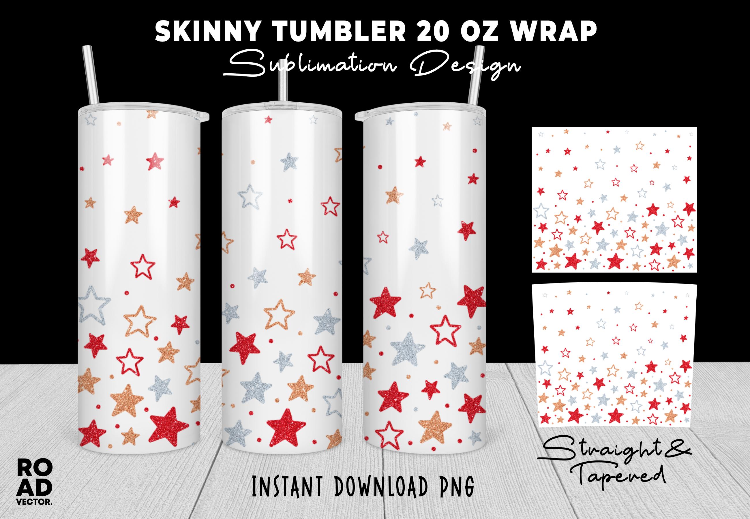 Stars Glitter Tumbler Wrap