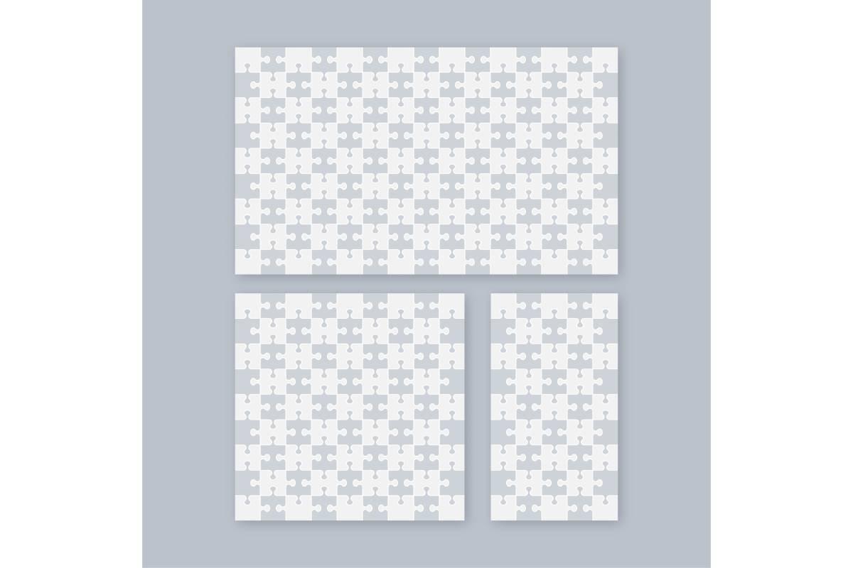 Puzzle in 3d Style on Black Background.