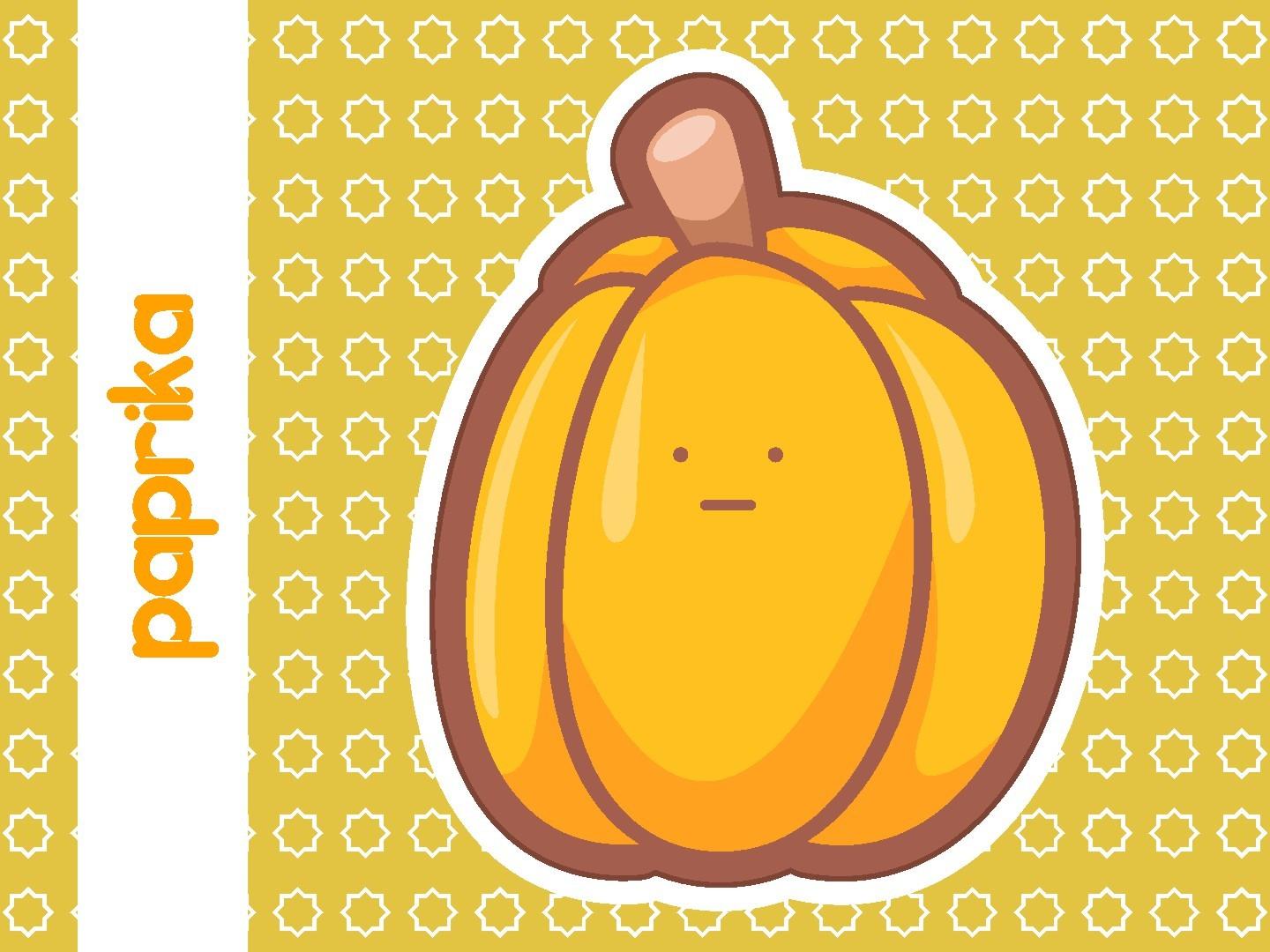 Cute Paprika Vector Illustration
