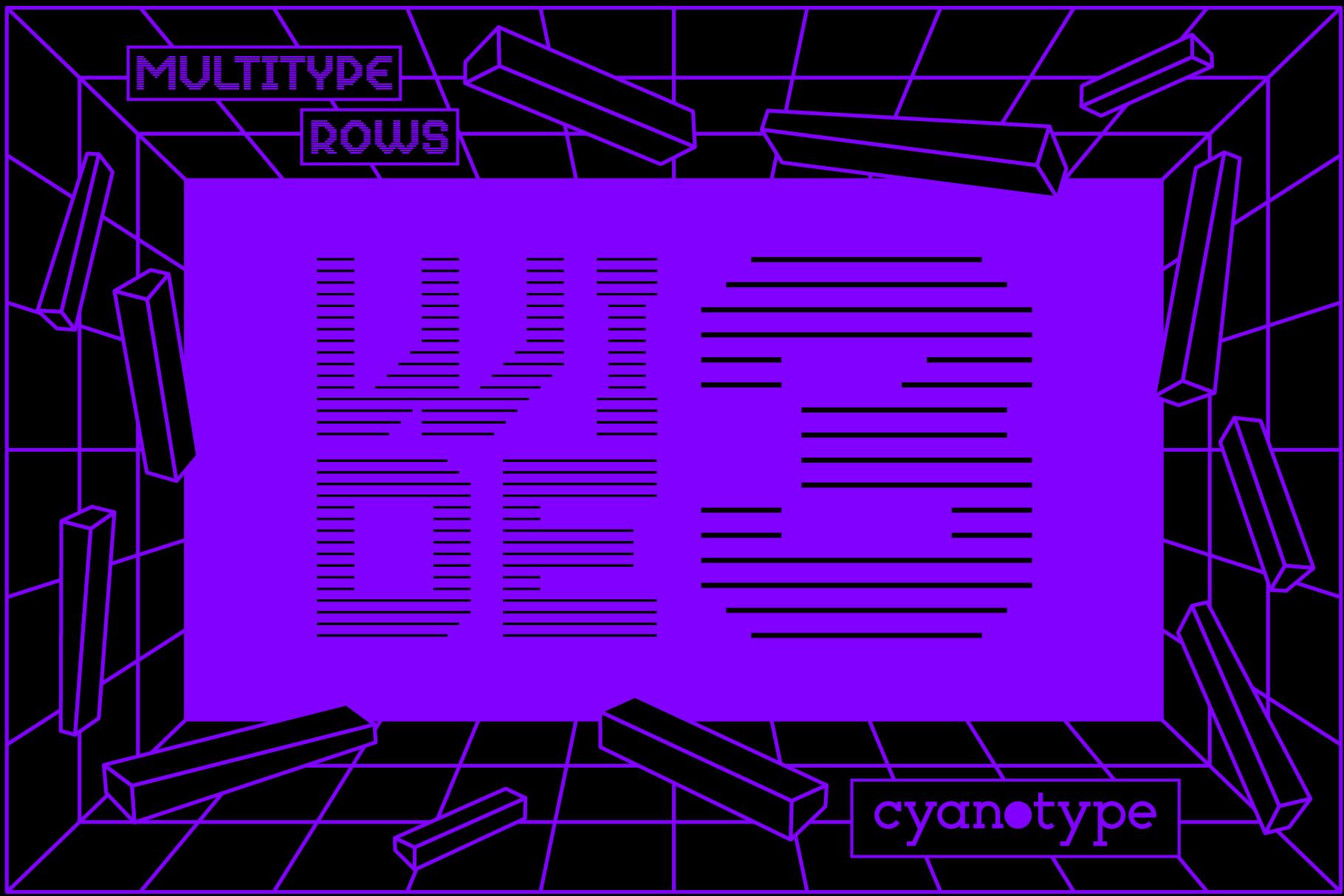 MultiType Rows Wide 3 Font