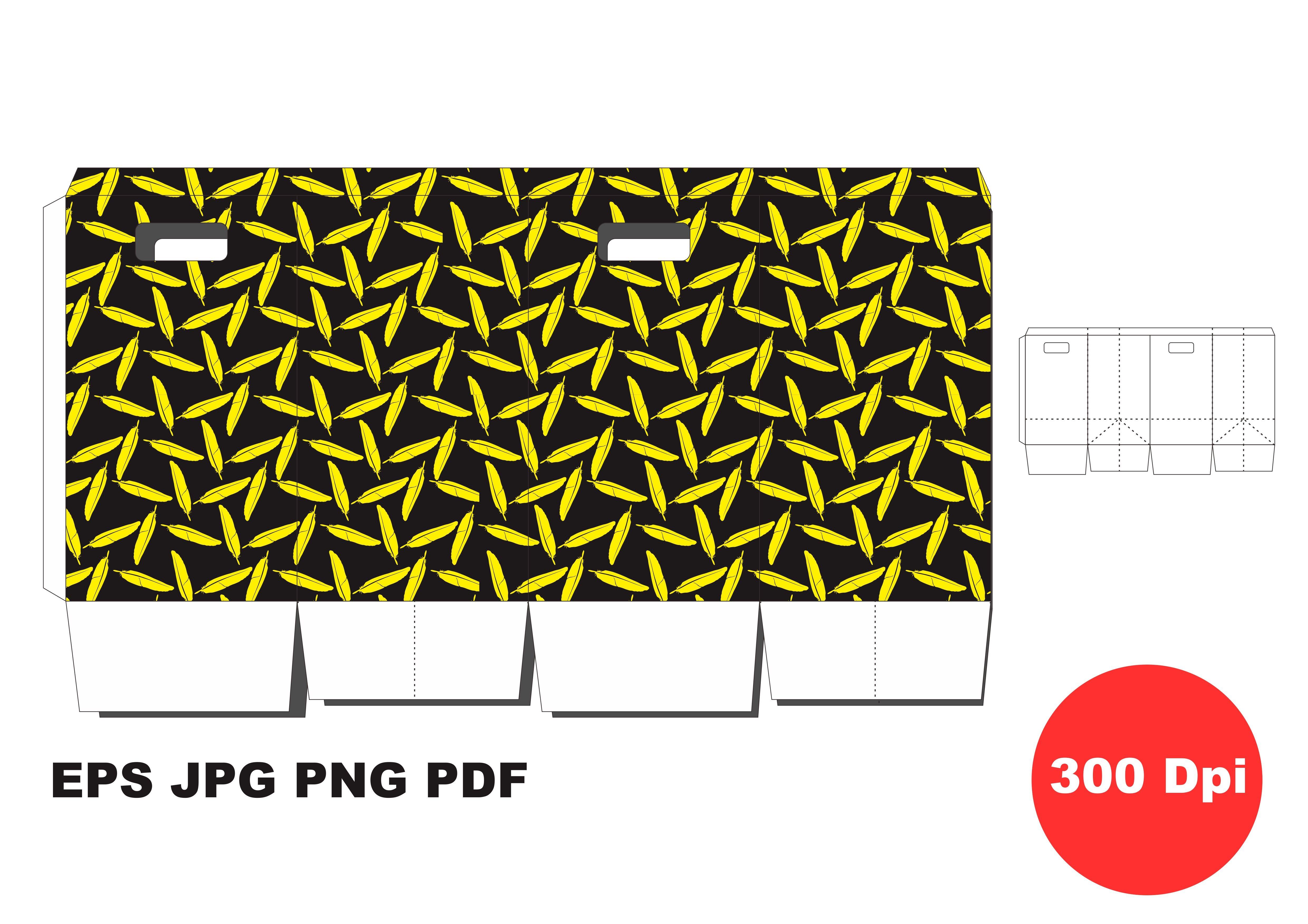 Paper Bag with Feather Pattern Theme