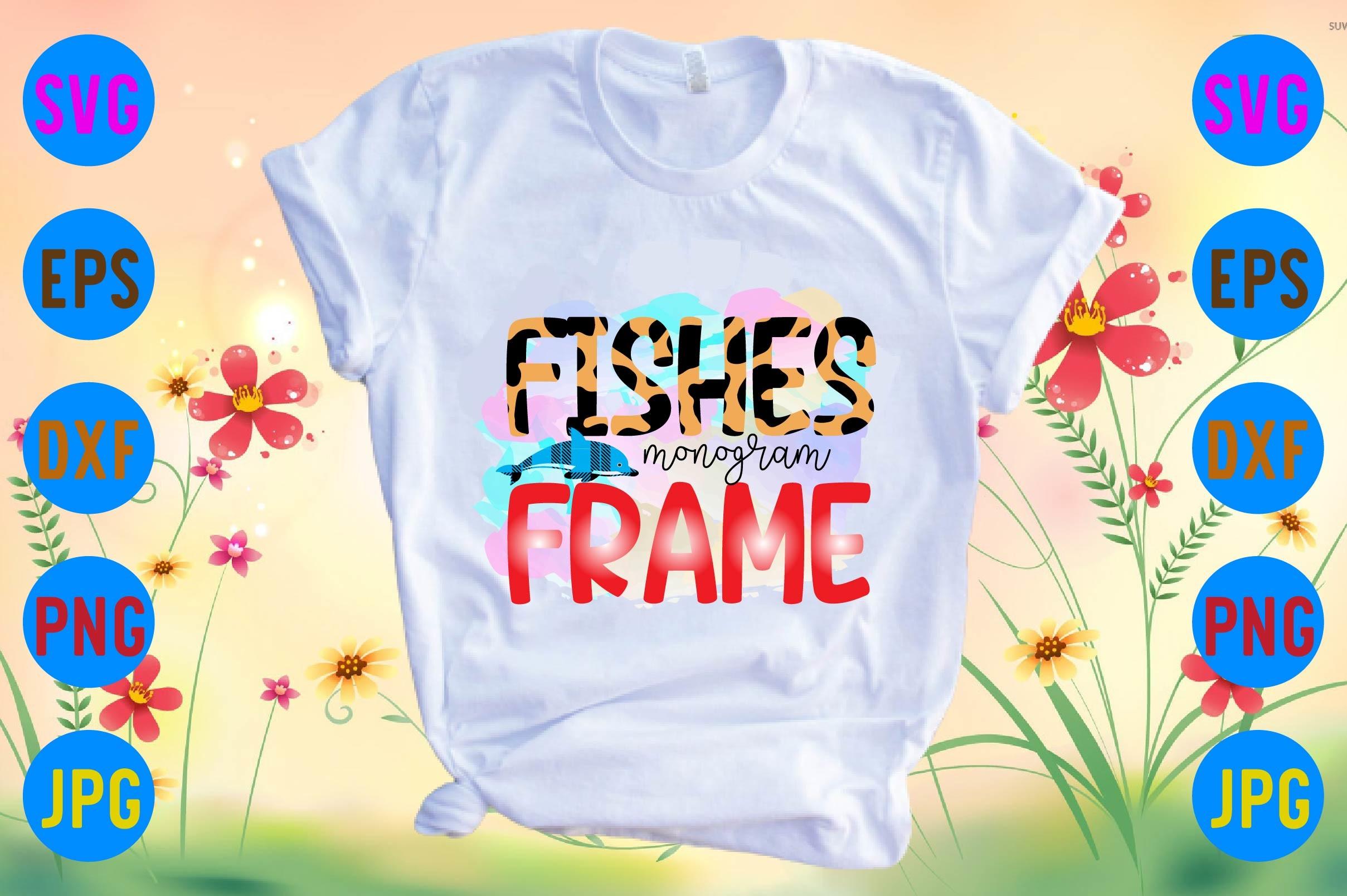 Fishes Monogram Frame