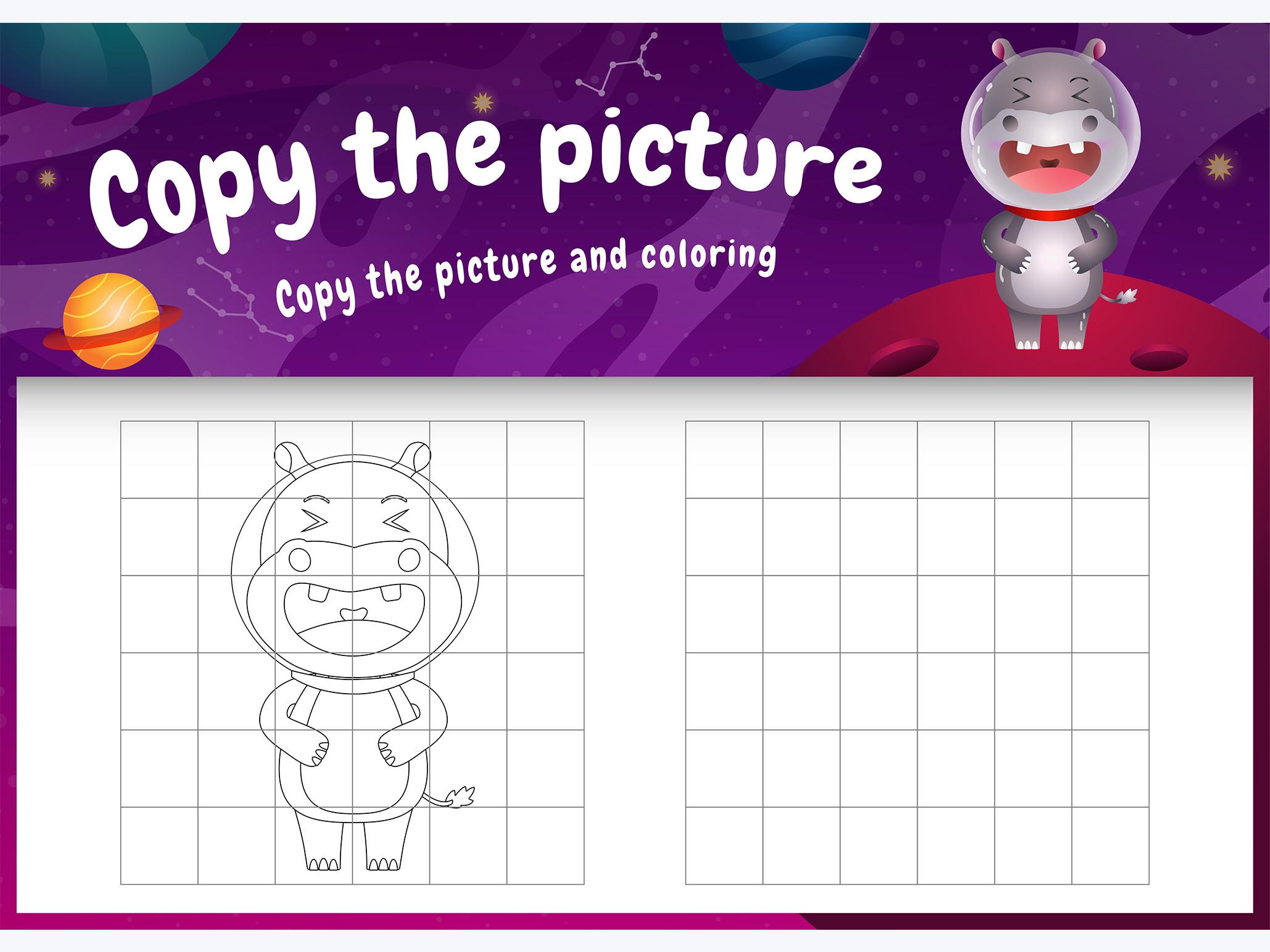 A Hippo Astronaut - Copy the Picture