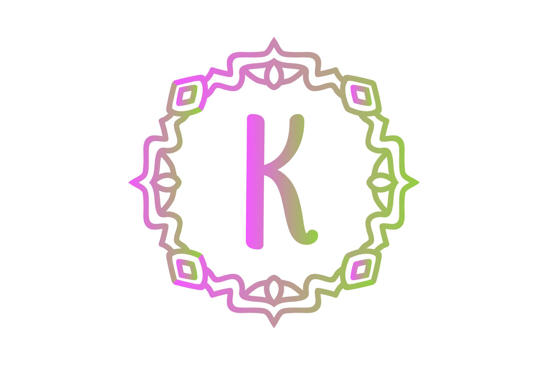 Monogram Calligraphic Illustration Frame