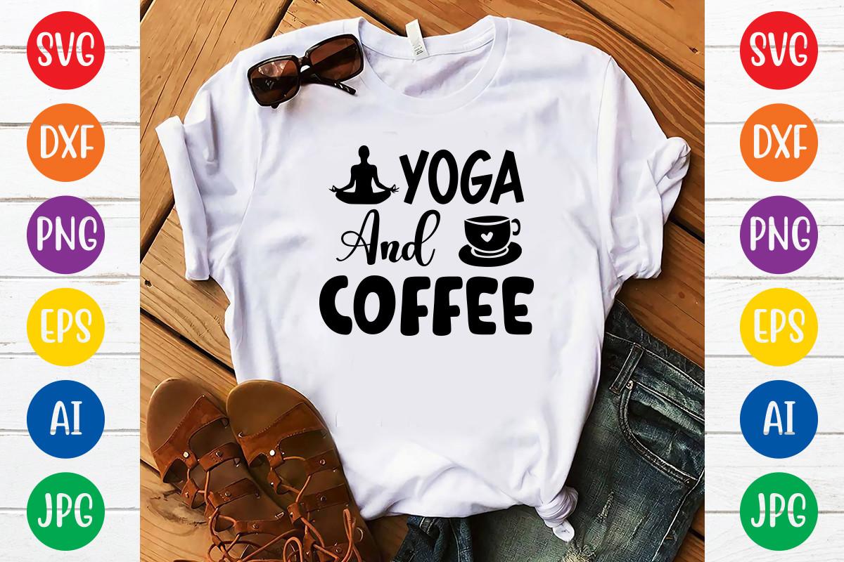 Yoga and Coffee Svg Design