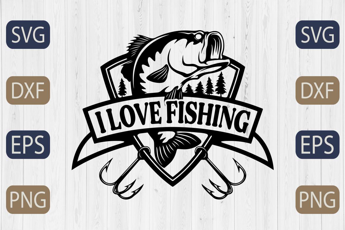 I Love Fishing Svg