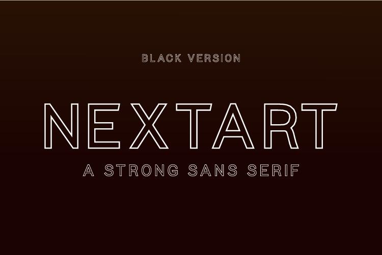 Nextart Outline Black Font