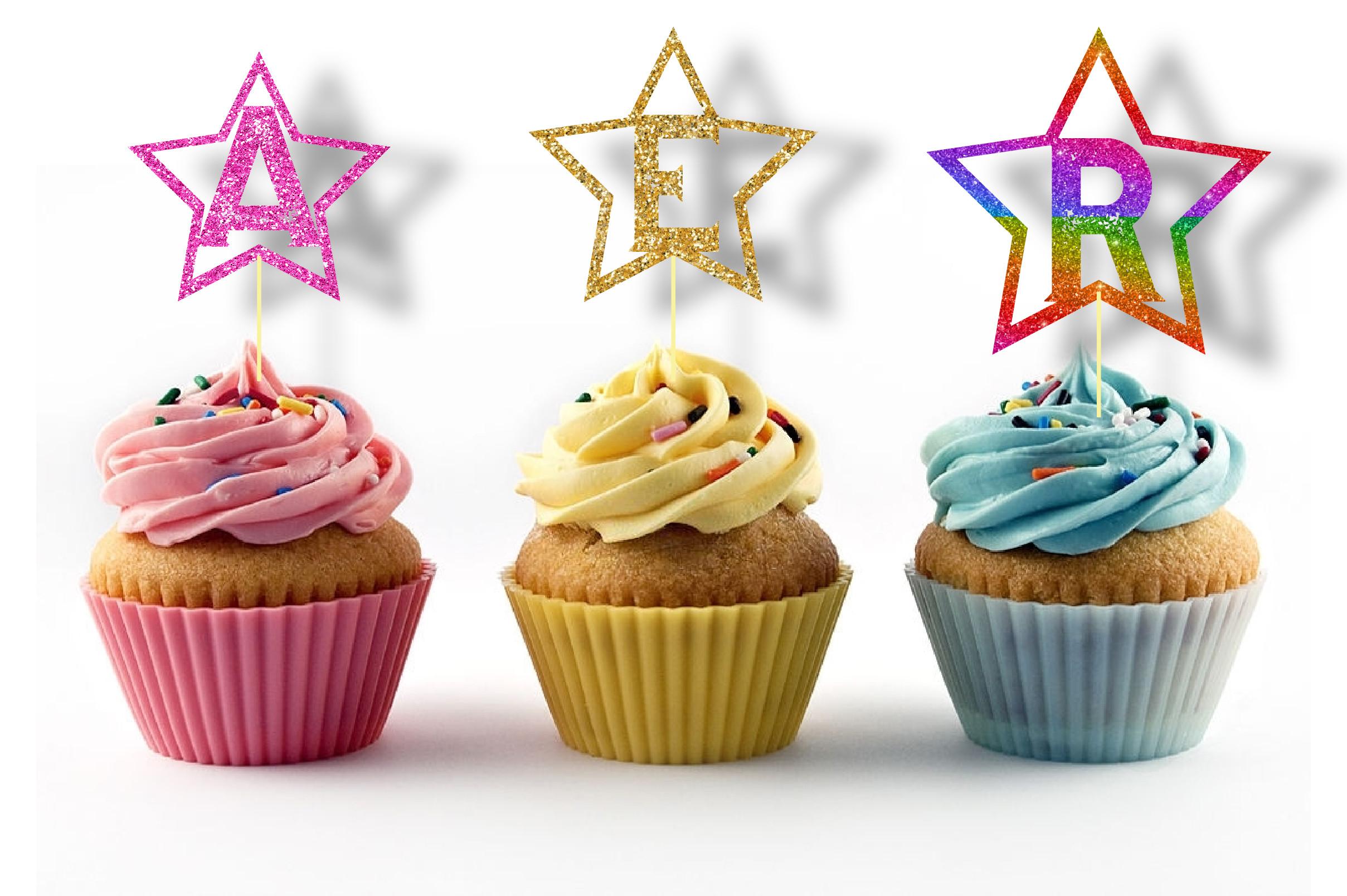 Alphabet and Number Star Birthday Topper
