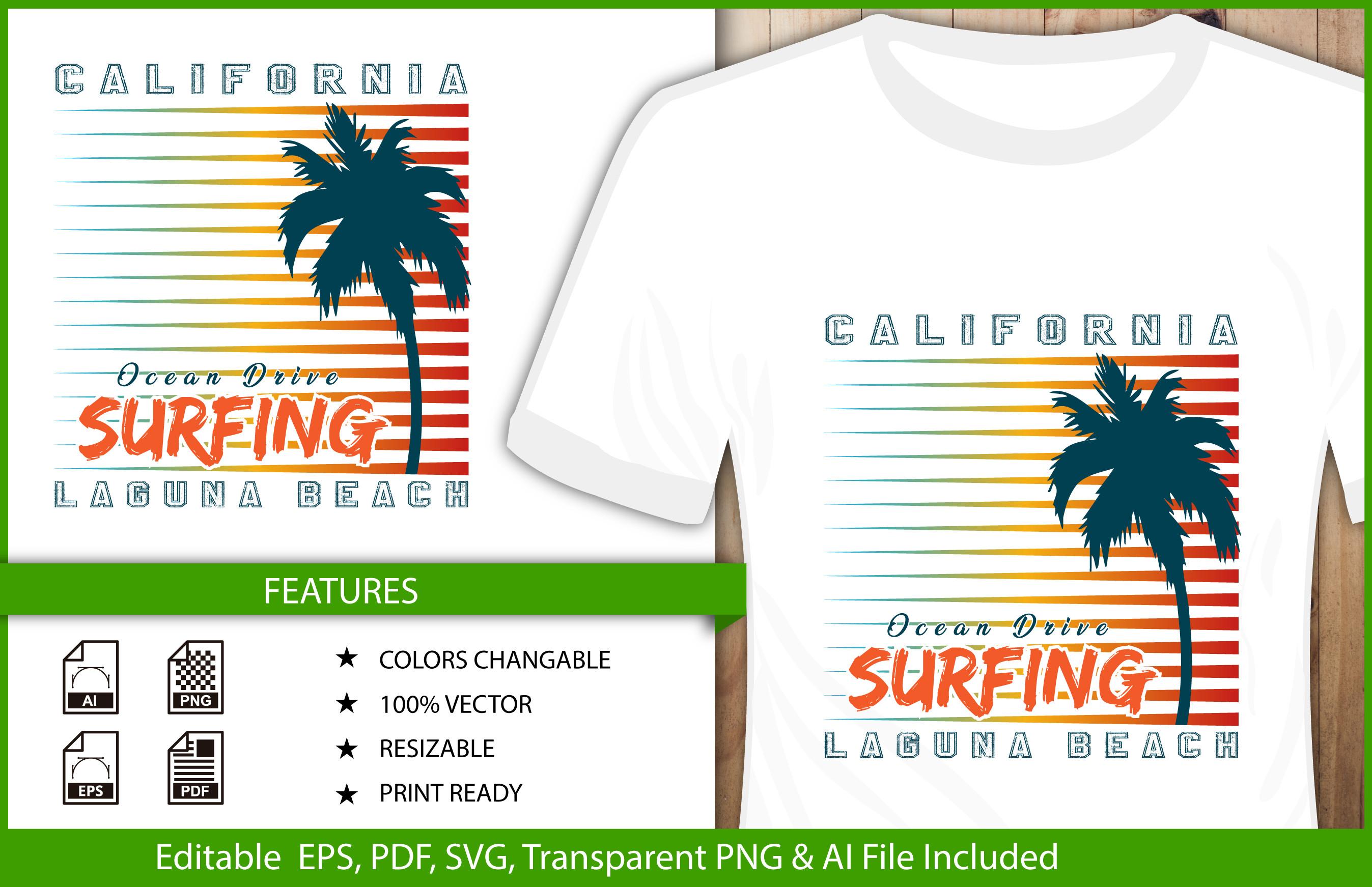 Surfign T-shirt Design Illustration