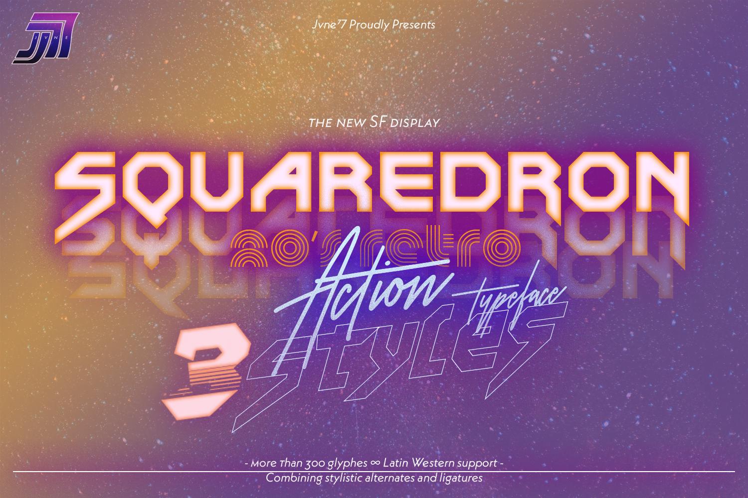 JVNE Squaredron V2 Font