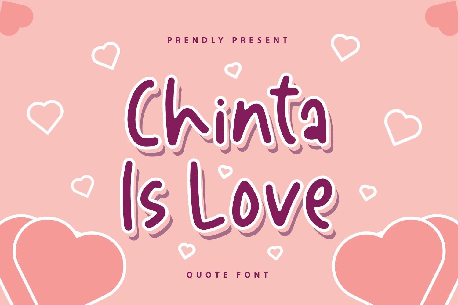 Chinta is Love Font