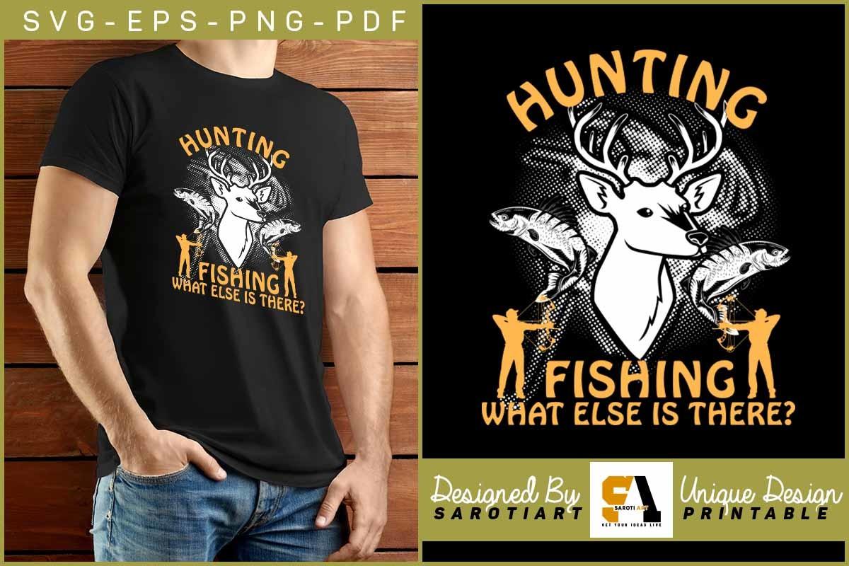 Hunting and Fishing Lover Design SVG PNG