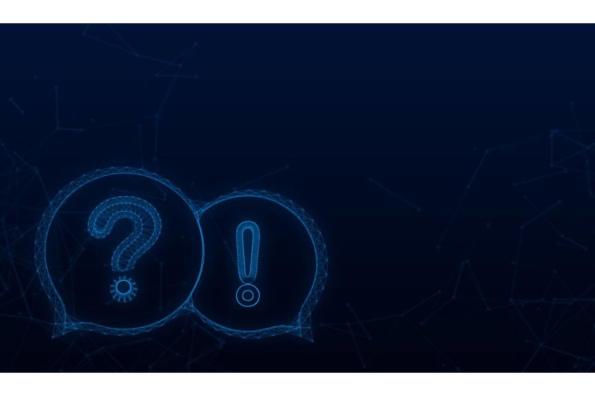Question and Answer Banner. Megaphone