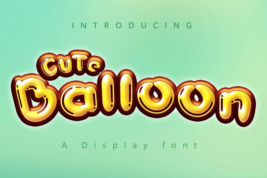 Cute Balloon Font