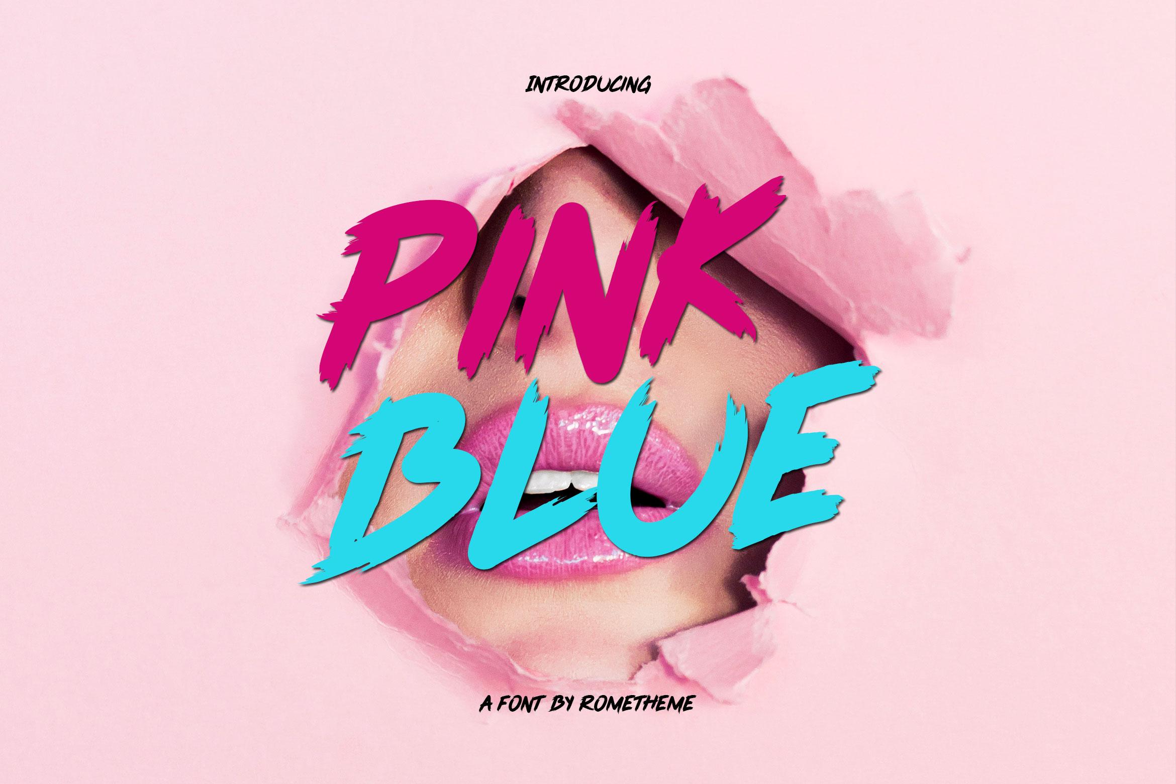 Pink Blue Font