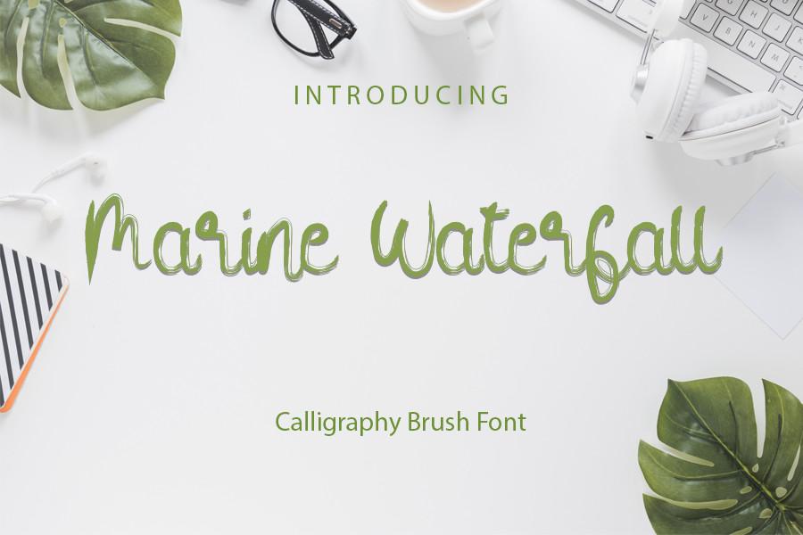 Marine Waterfall Font