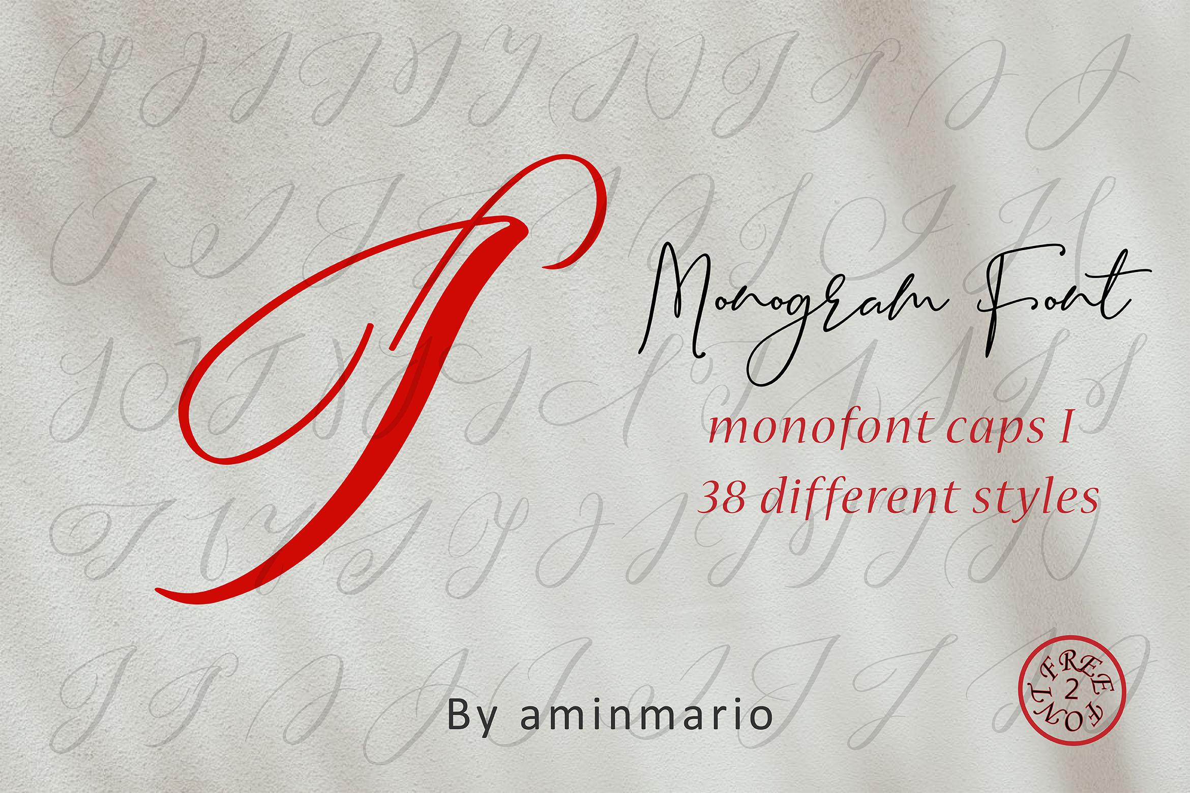 Monogram I - Monofont Caps I Font