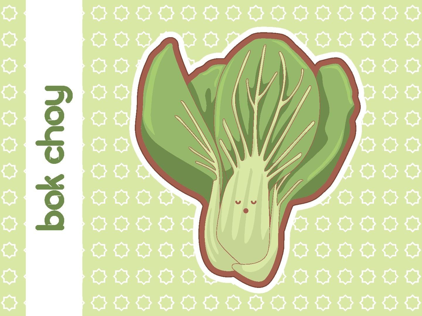 Cute Bok Choy Vector Illustration