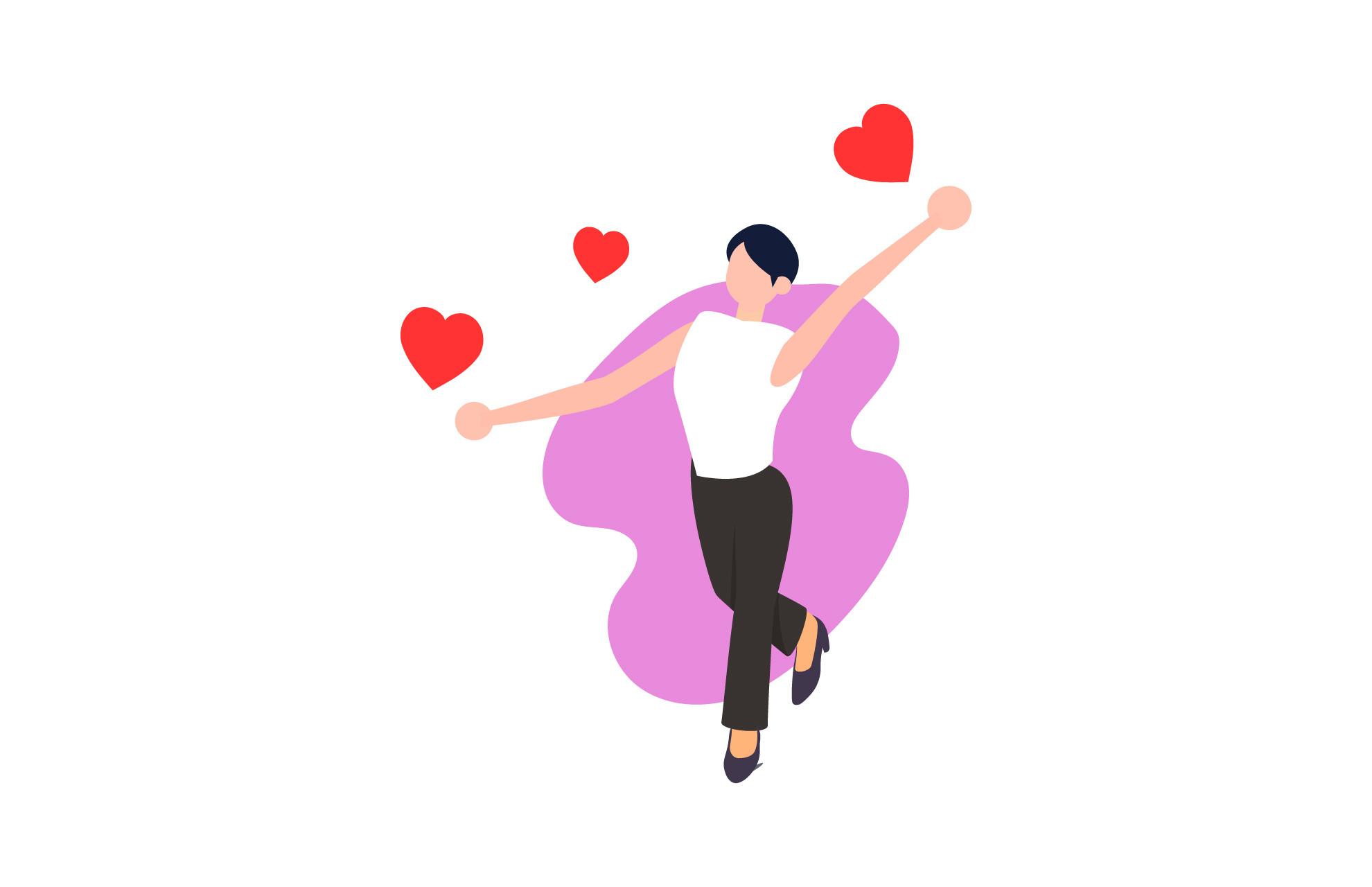 Valentine People Character Love