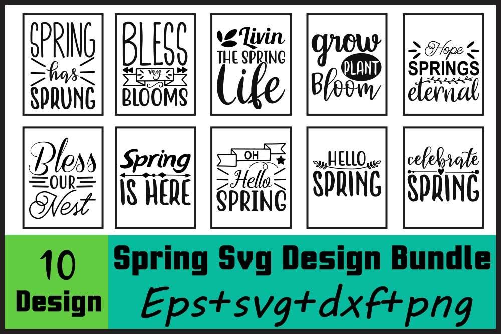Spring  Quotes Designs Bundle