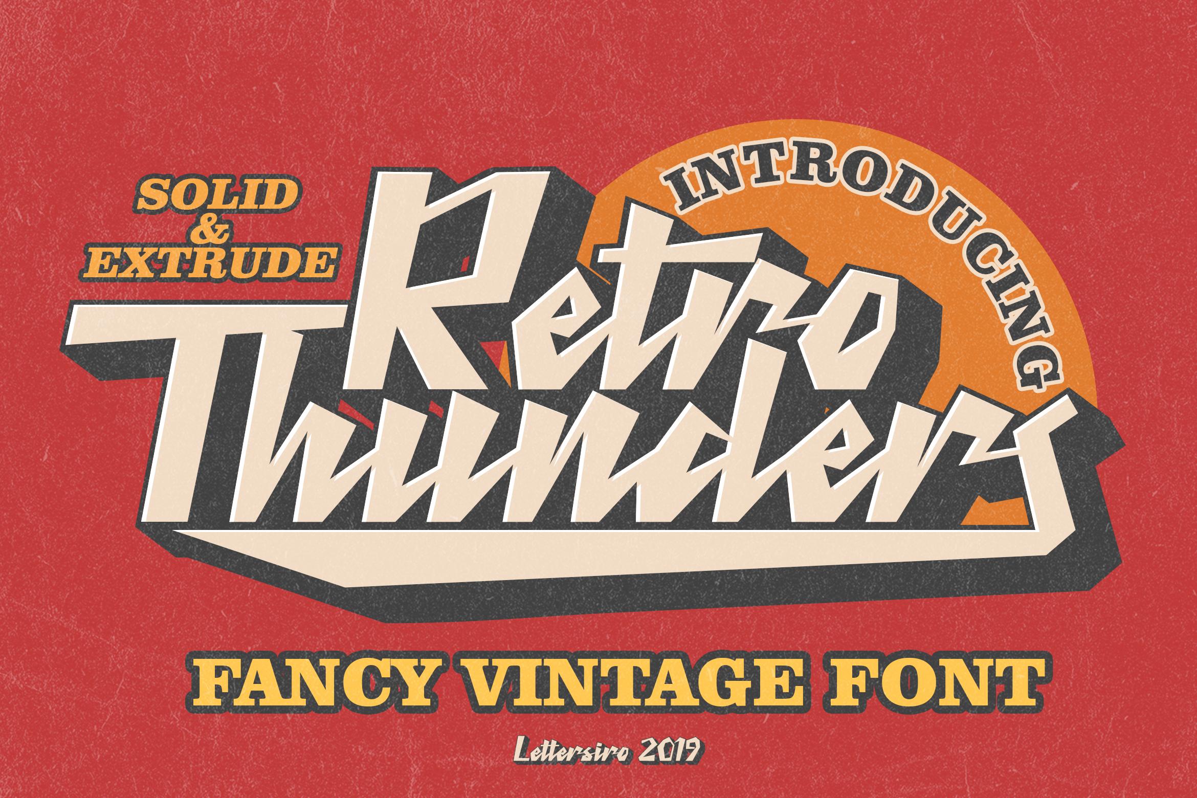 Retro Thunder Font