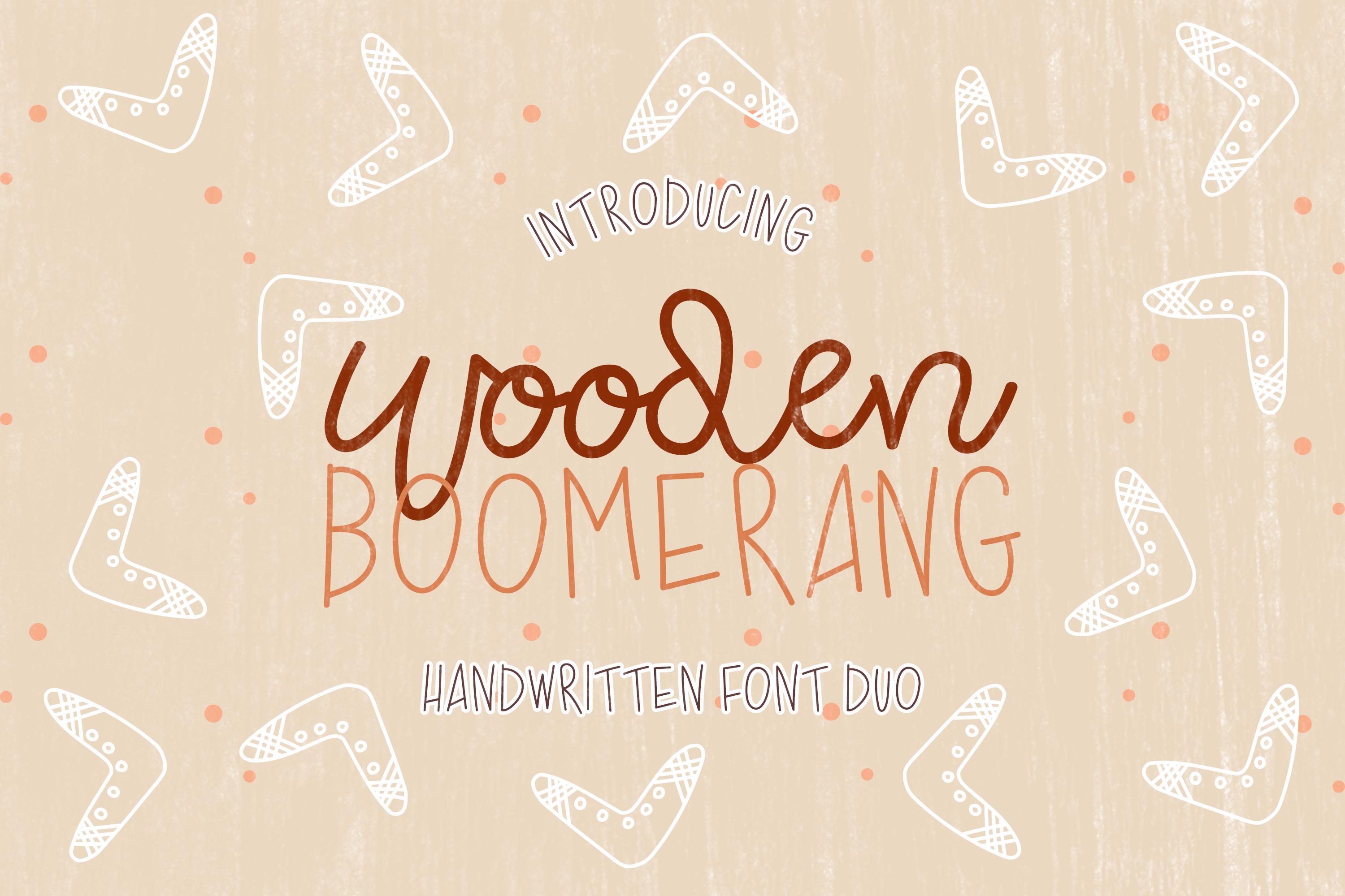 Wooden Boomerang Font