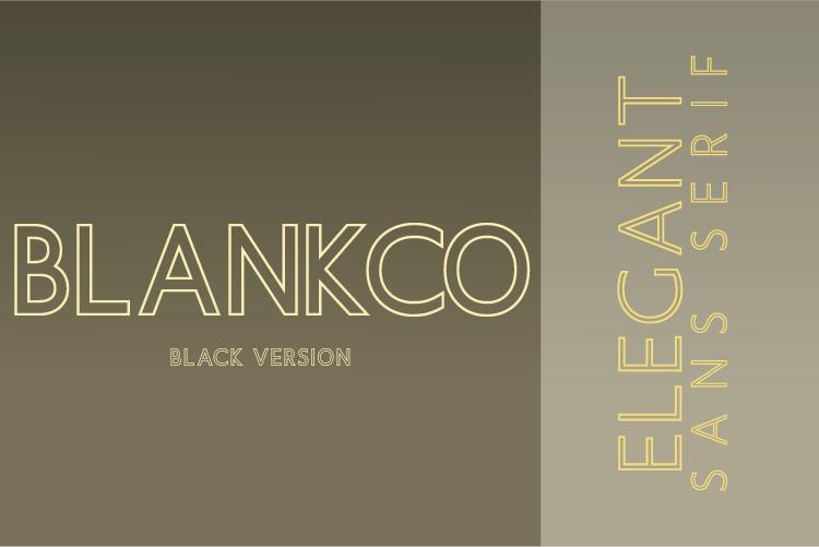 Blankco Outline Black Font