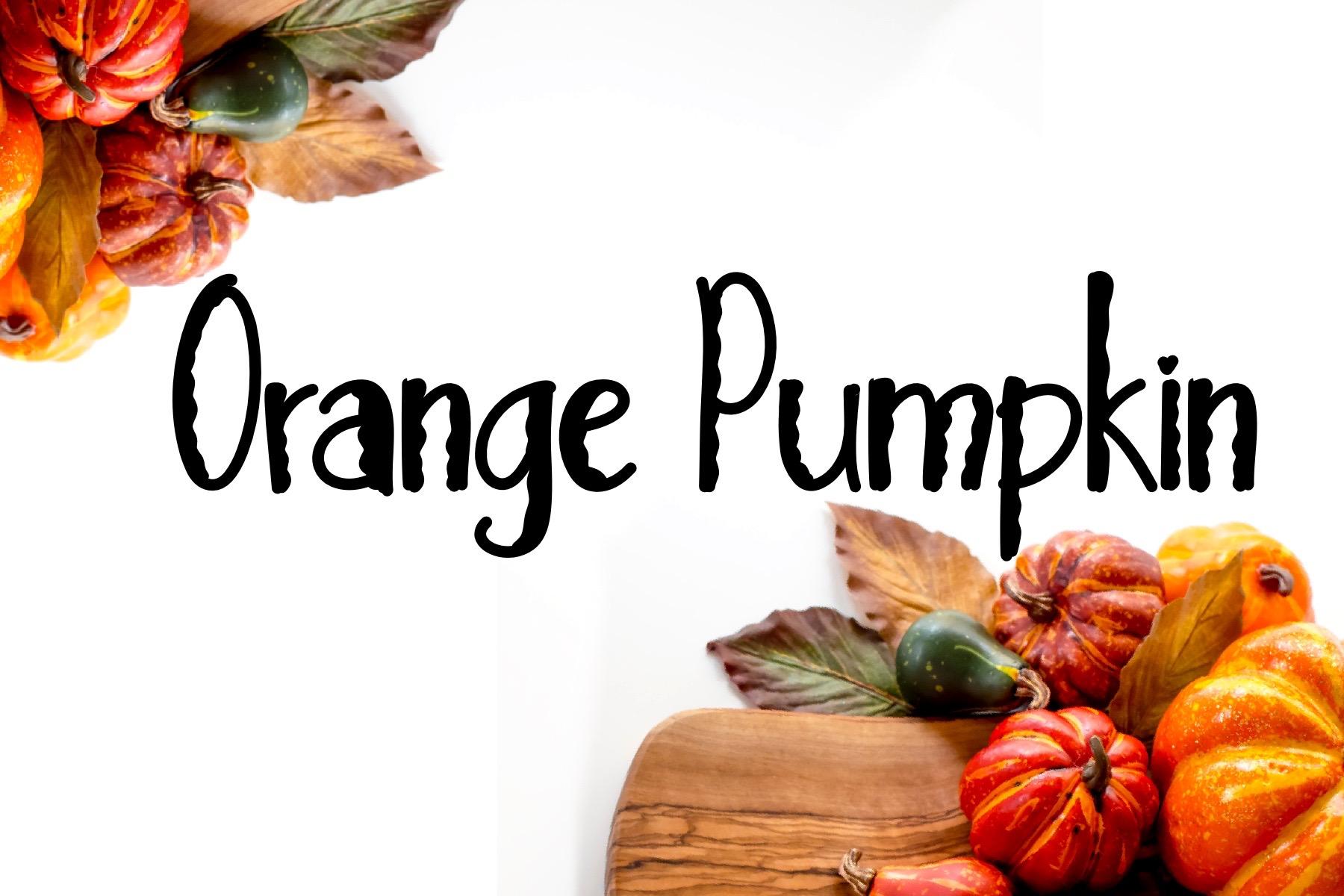 Orange Pumpkin Font