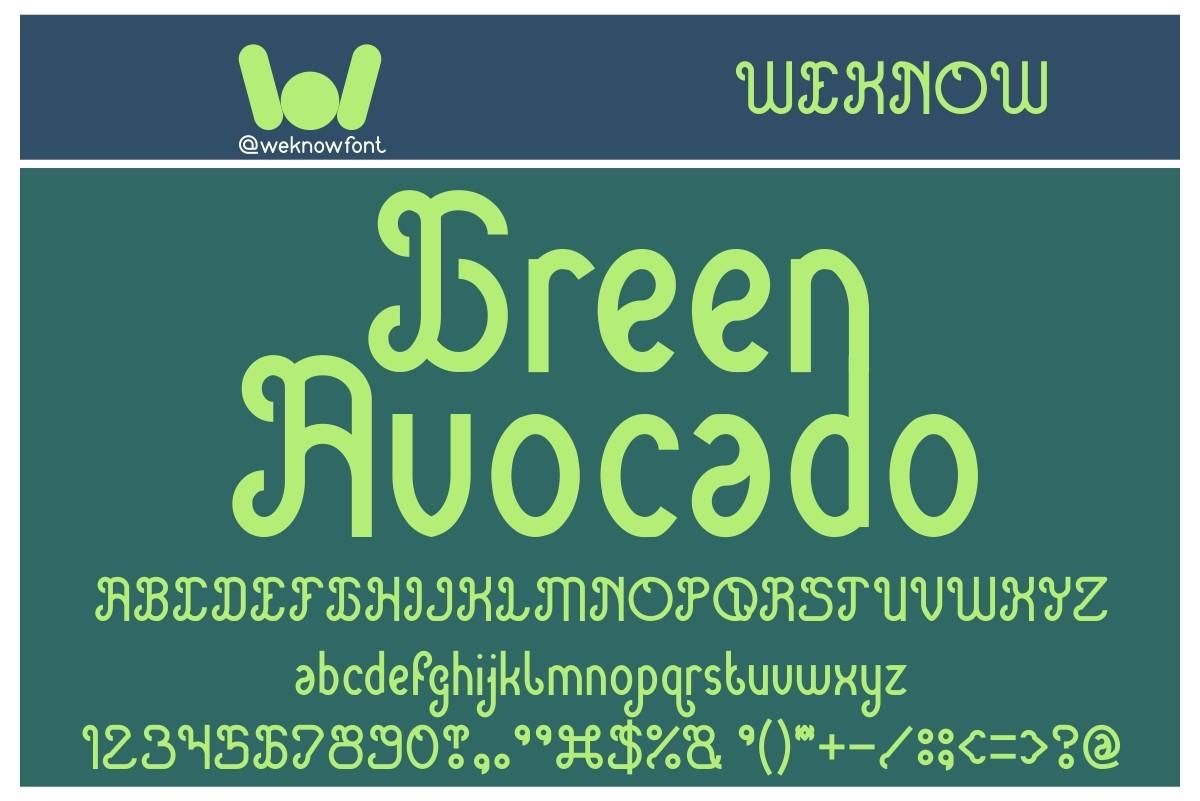Green Avocado Font