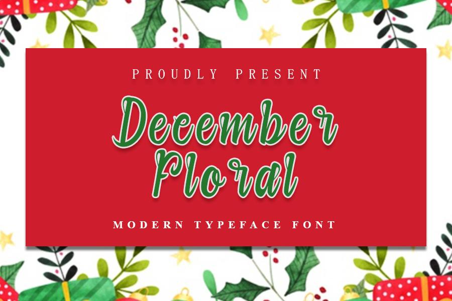 December Floral Font