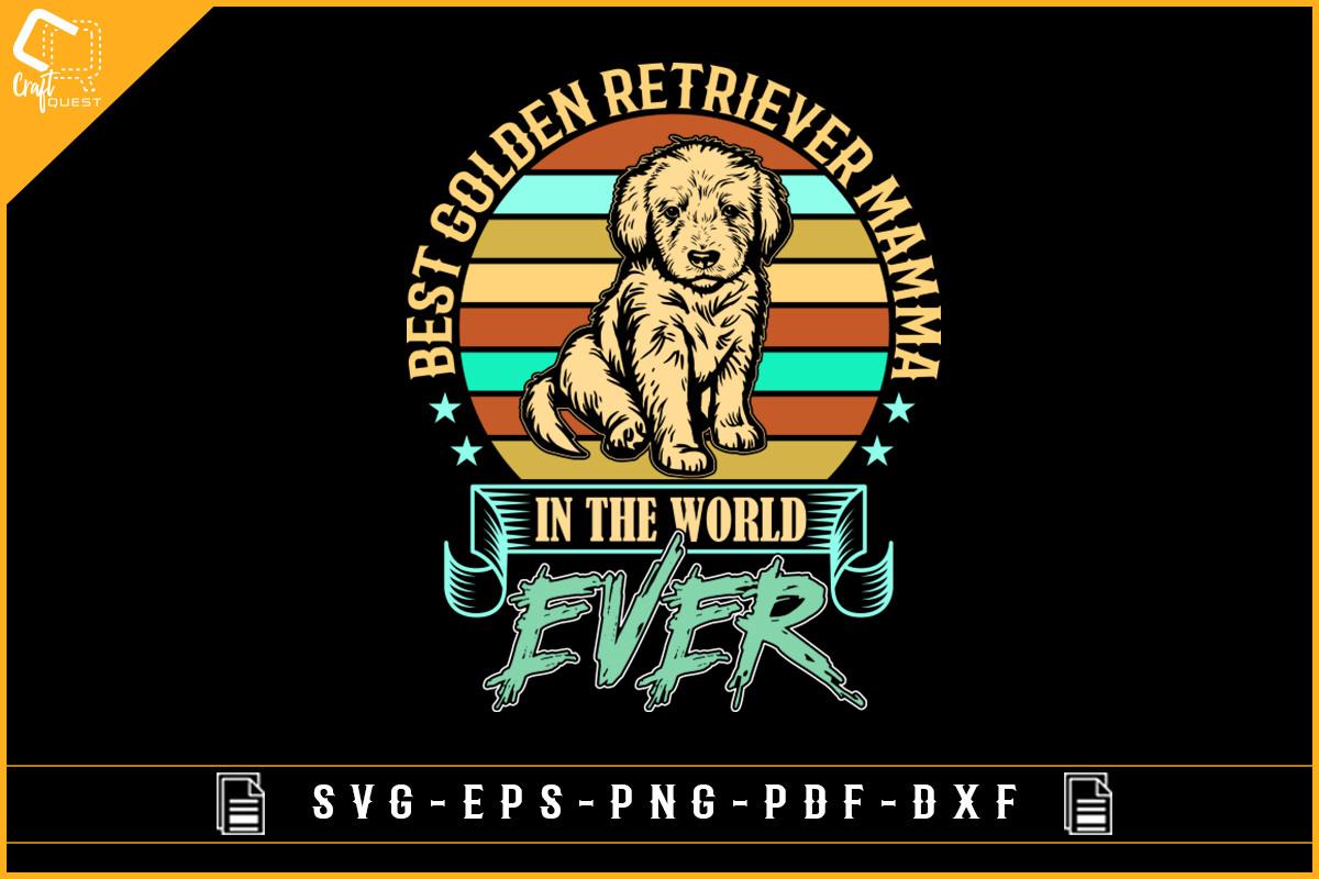 Golden Retriever Dog Mama T-shirt Design