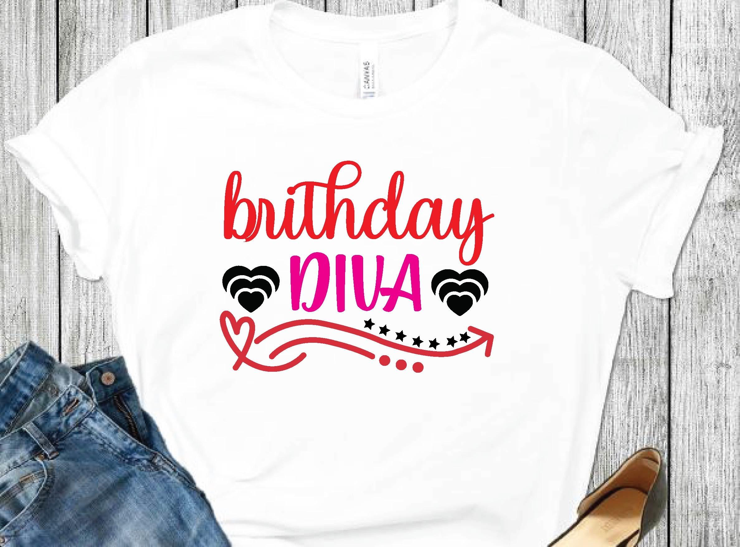 Brithday  Diva Svg Design