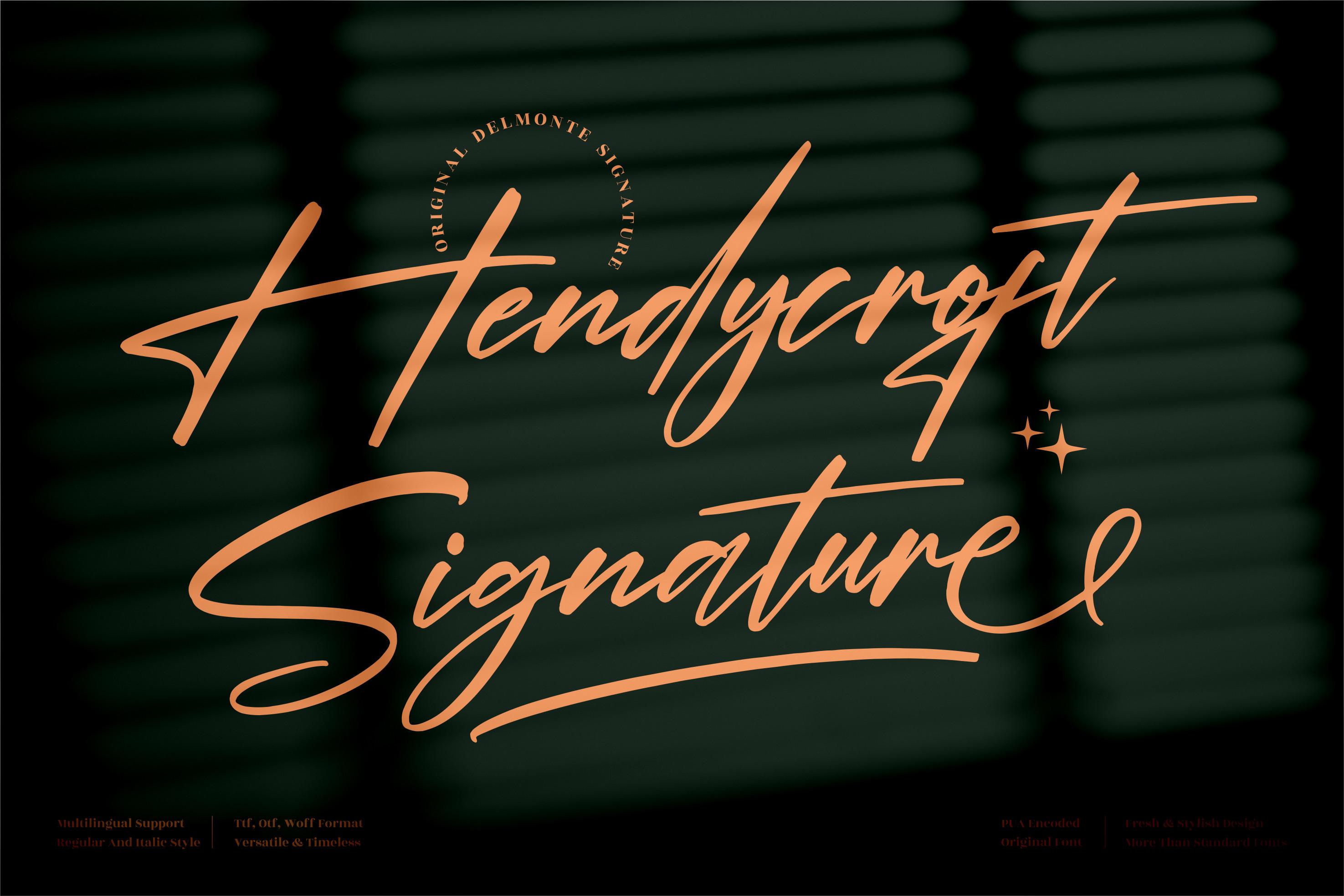 Hendycroft Signature Font