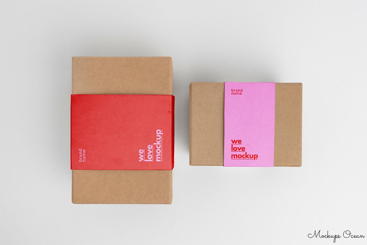 Paper Belts Boxes Mockup