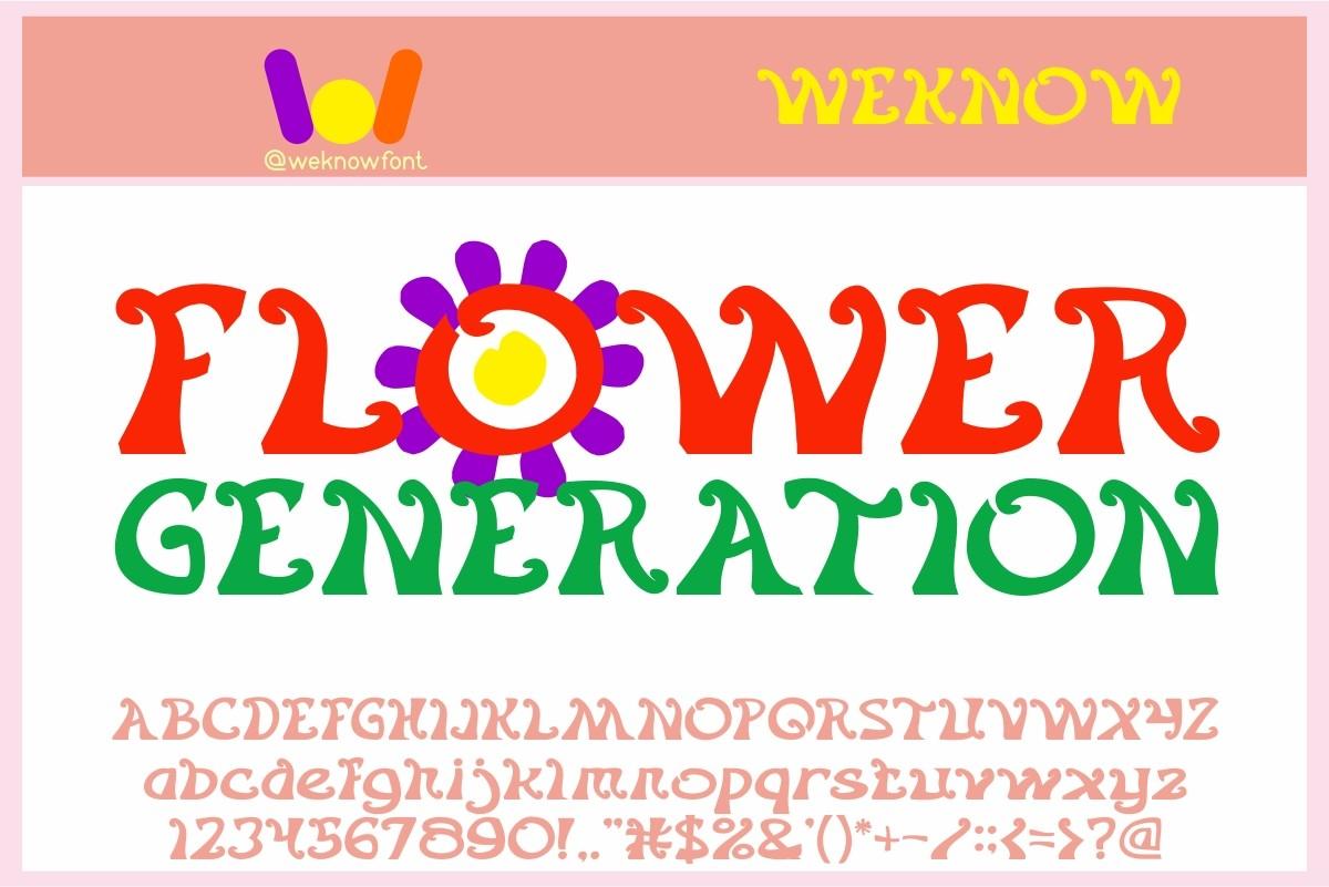 Flower Generation Font