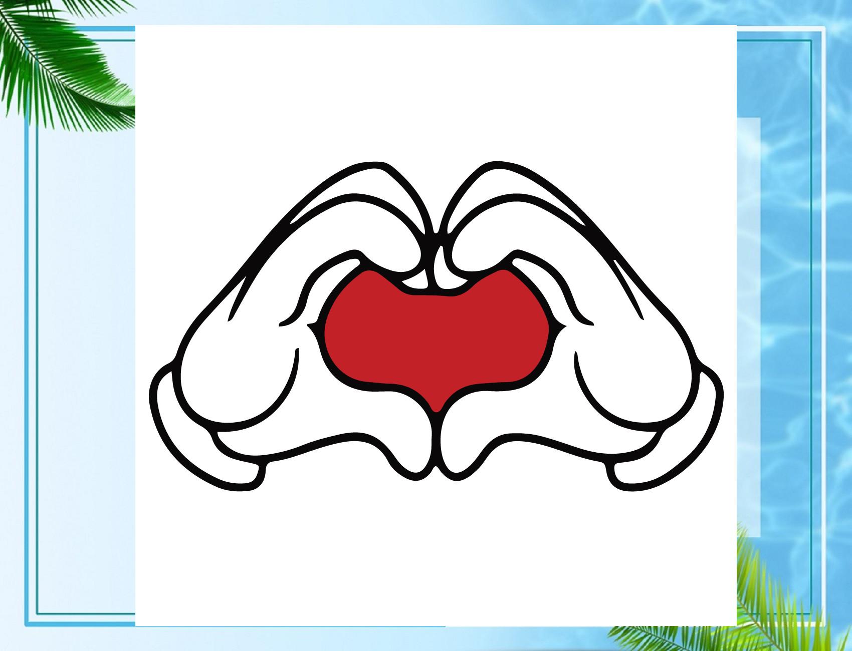 Hand Love Svg, Valentine Svg