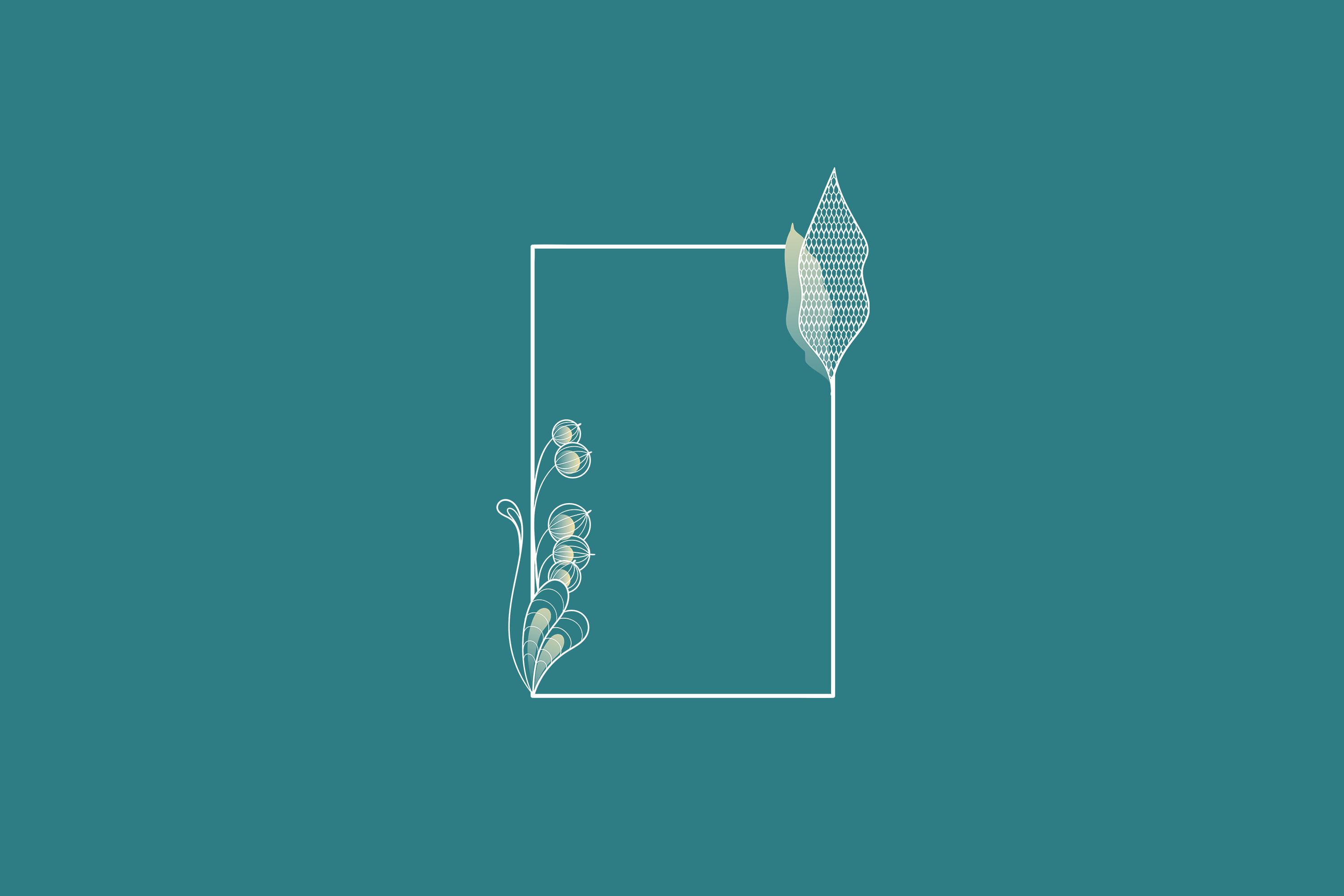 Floral Frame with Vector Elements