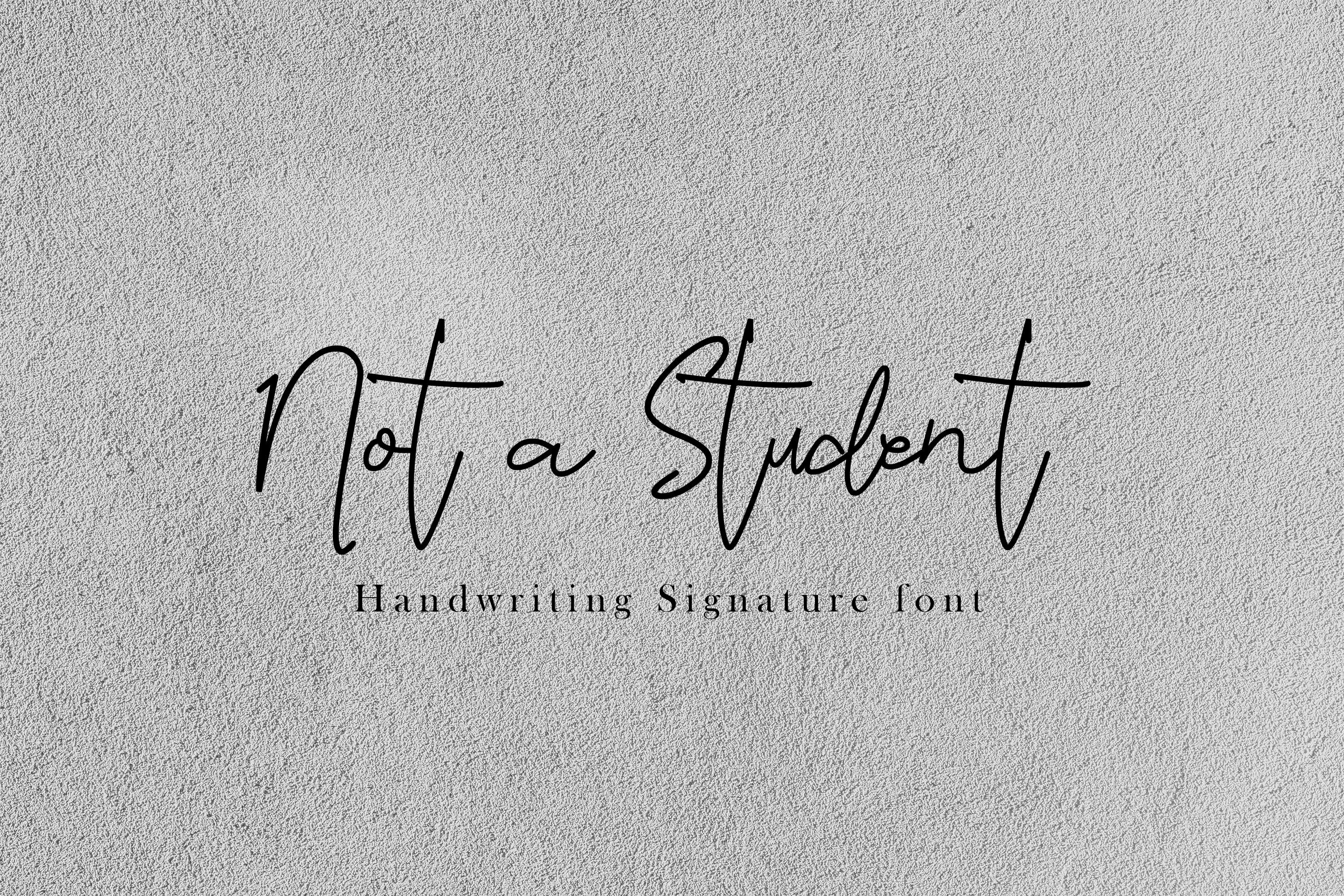 Not a Student Font