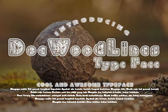DoeWoodLines Font