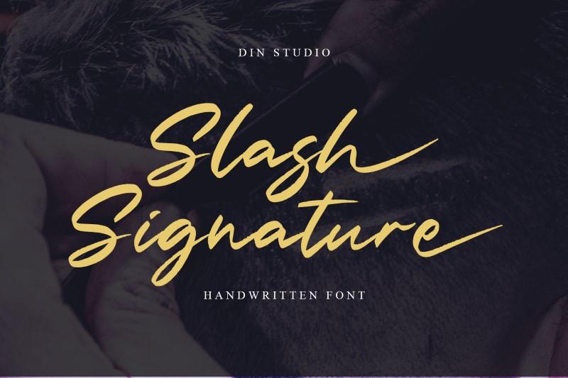 Slash Signature Font