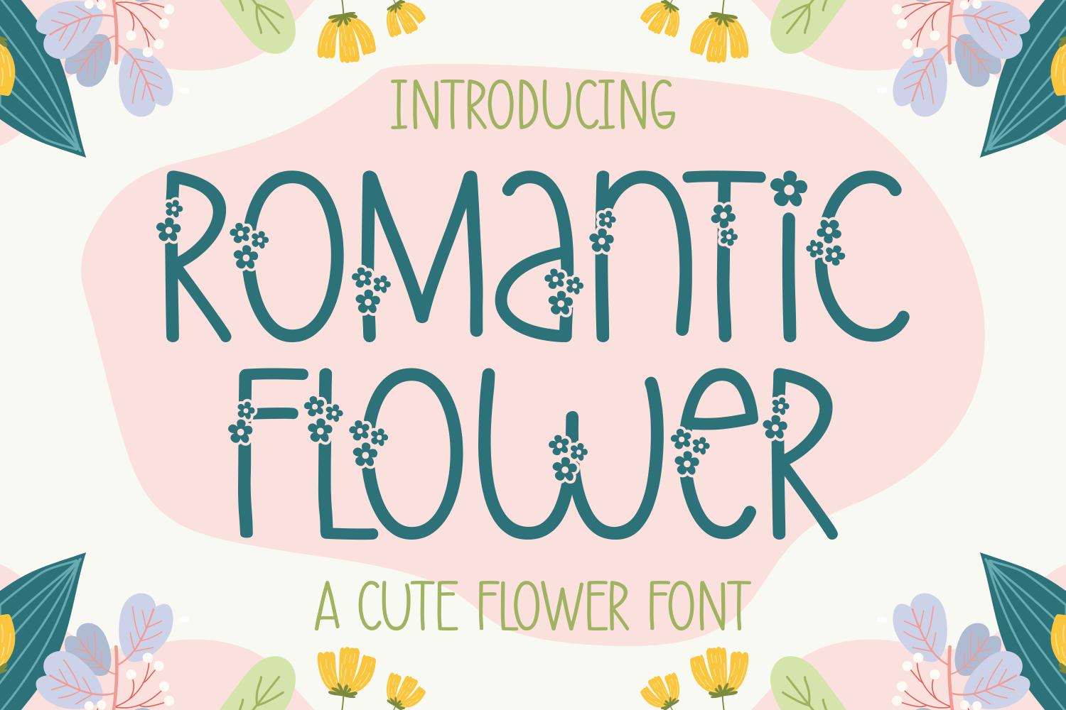 Romantic Flower Font