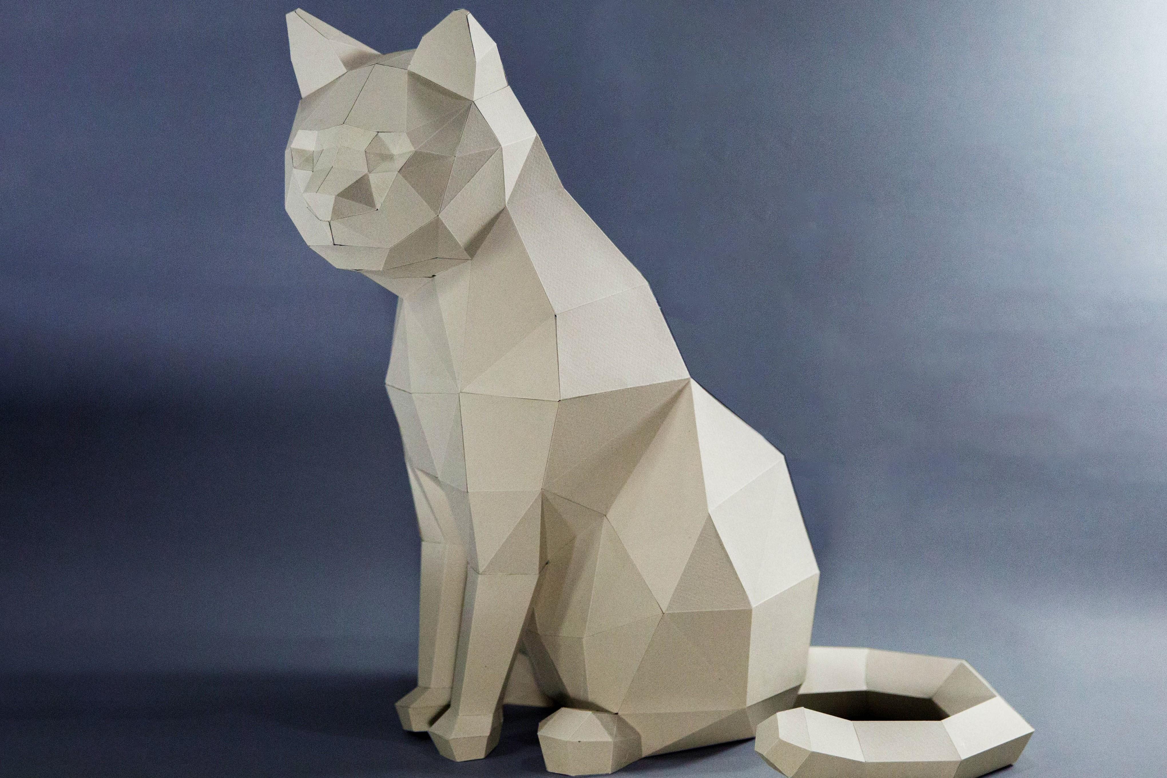Cat Paper Craft Digital Template