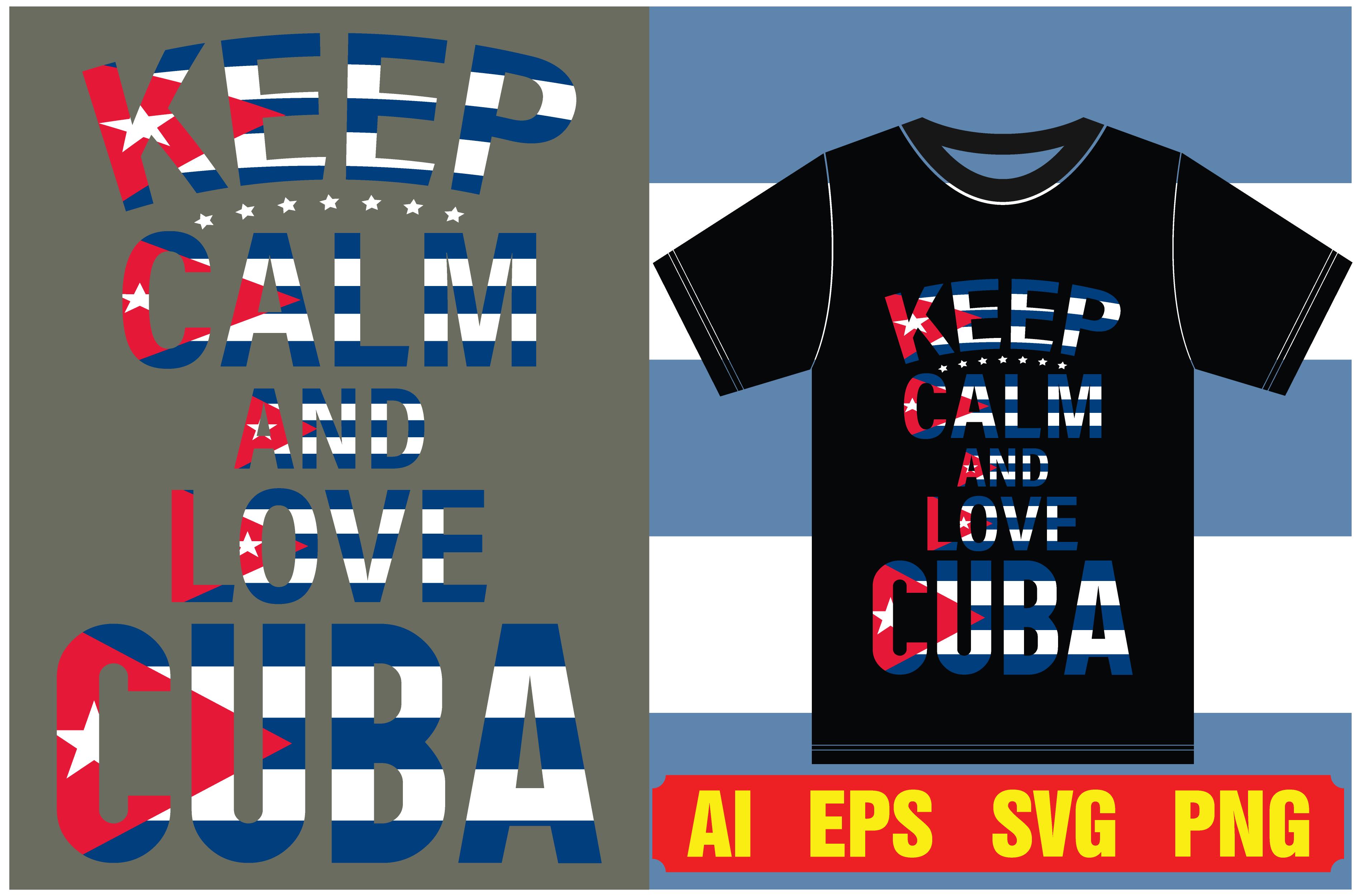 Cuba Flag T-shirt Designs.Typography