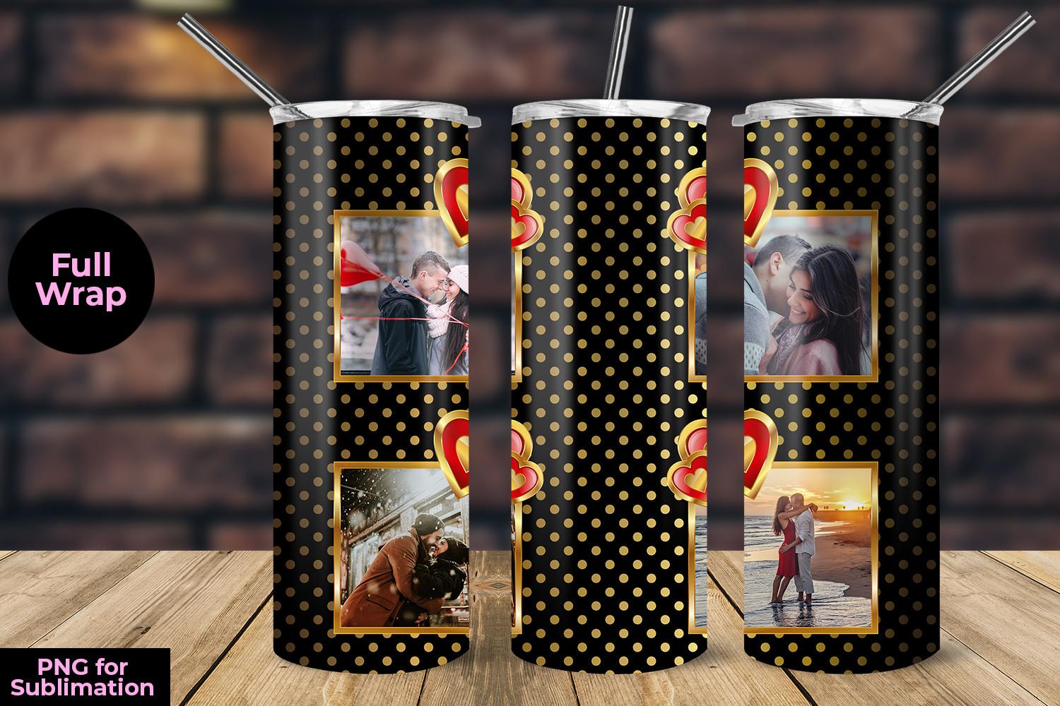 Photo Frame Gold Points Skinny Tumbler