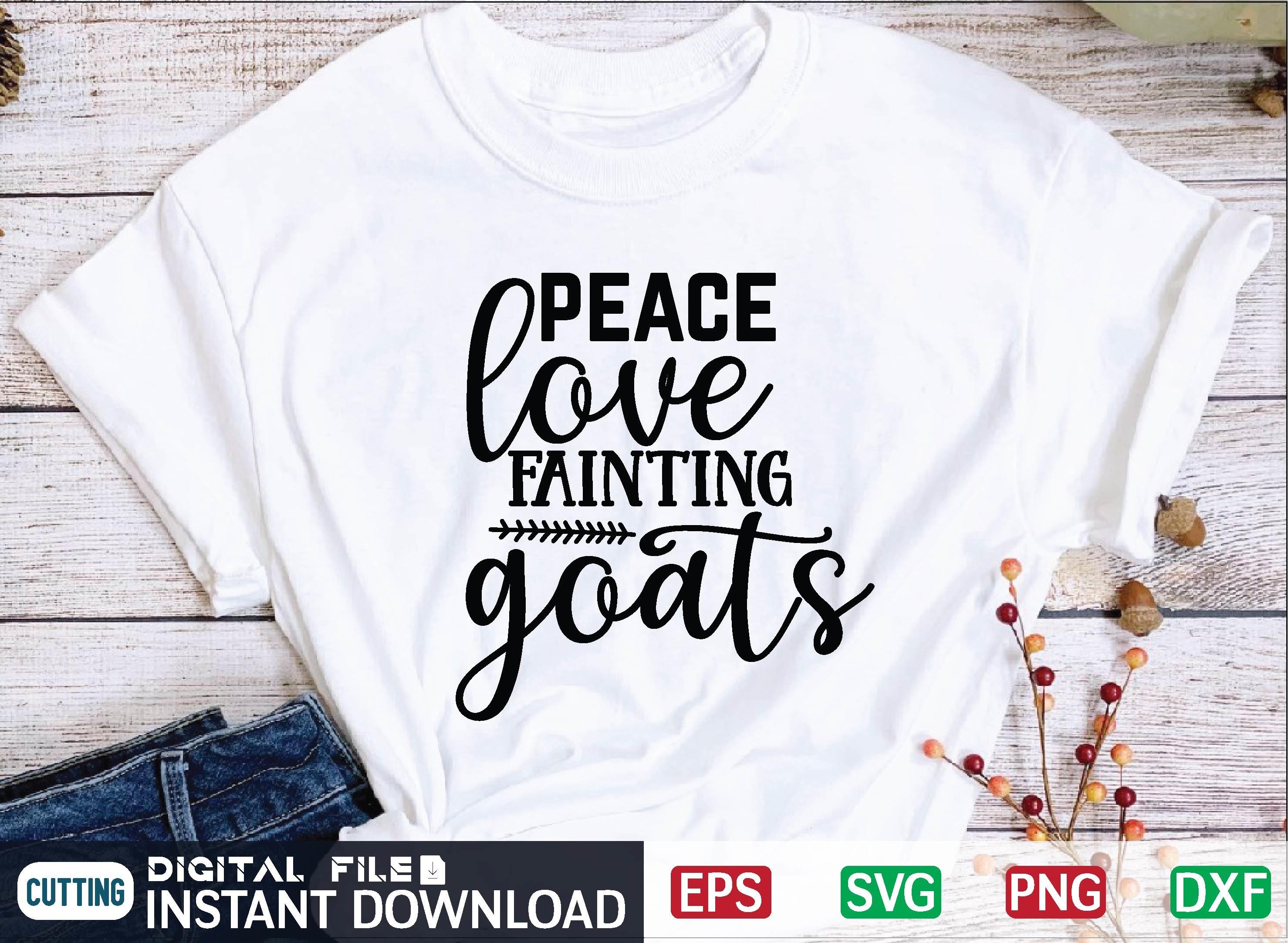 Peace Love Fainting Goats Svg