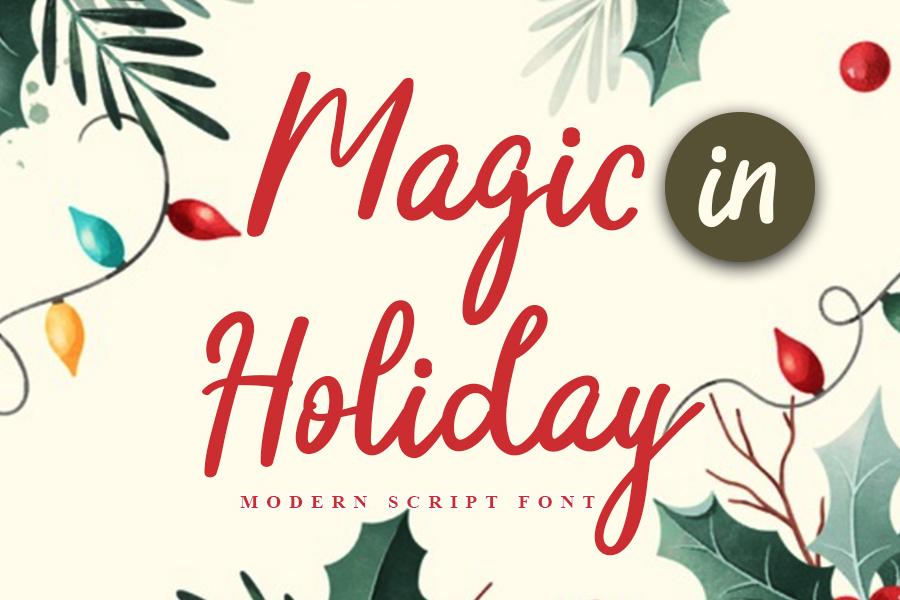 Magic in Holiday Font