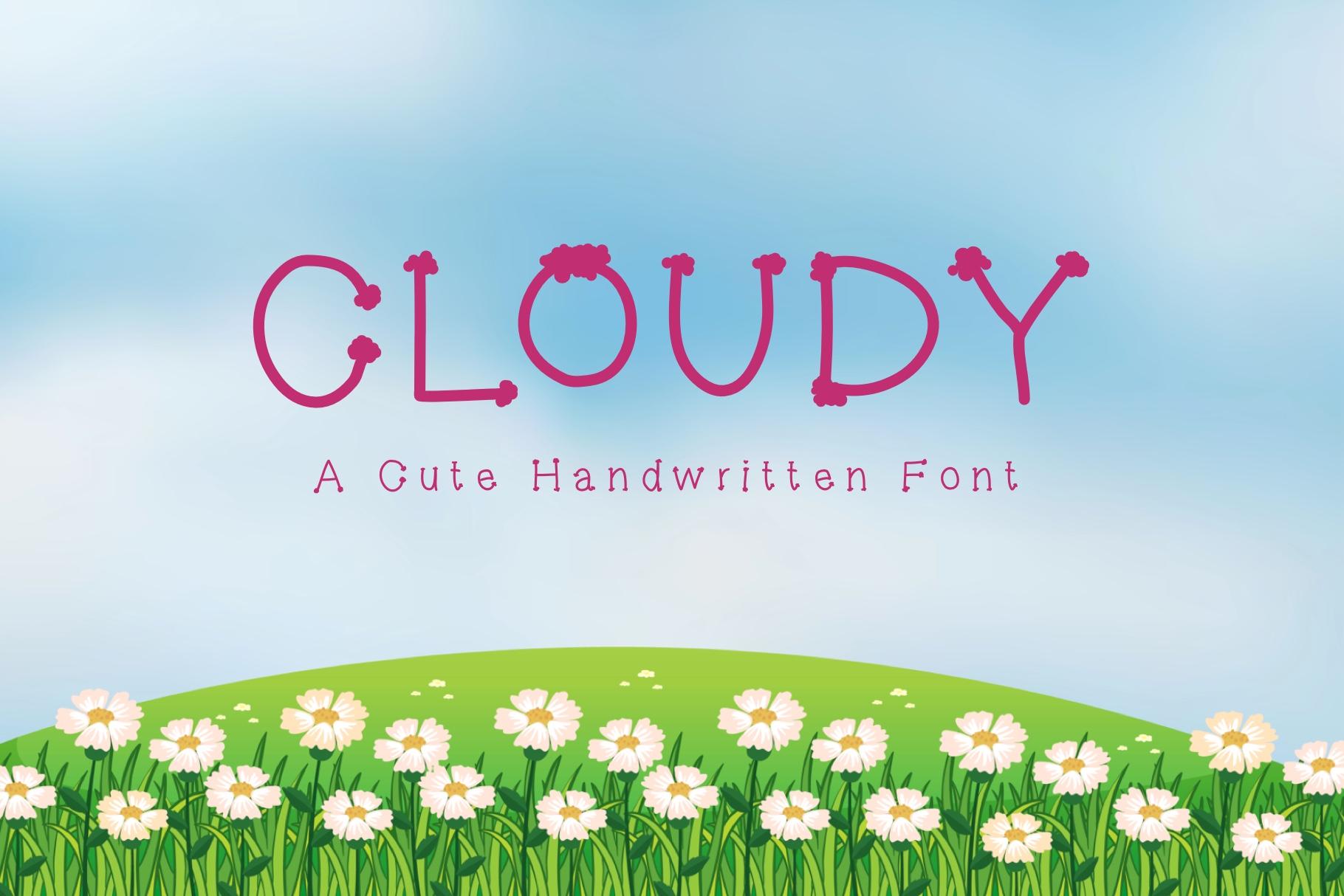 Cloudy Font